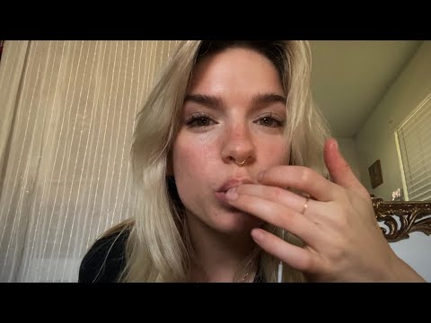 spit painting asmr | mouth sounds & hand sounds (fast paced)