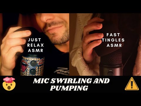 ASMR - FAST AND AGGRESSIVE MIC COVER SWIRLING, PUMPING, RUBBING w/ Just Relax ASMR for your tingles