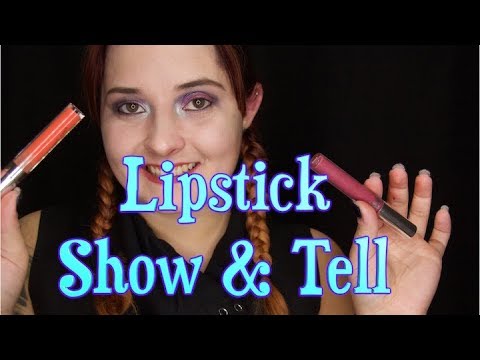 Lipstick Show & Tell [Soft Spoken] Opening Containers, Swatches & Tapping