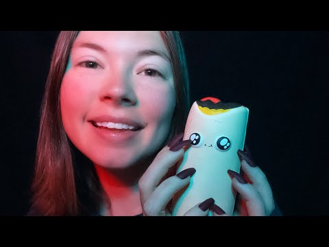 ASMR Rhythmic Tapping With Long Nails and Random Whispers