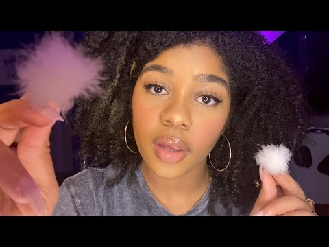ASMR- Touching Your Face + Repeating "A Little Bit" 🥰💤 (MOUTH SOUNDS, HAND MOVEMENTS, INAUDIBLE)