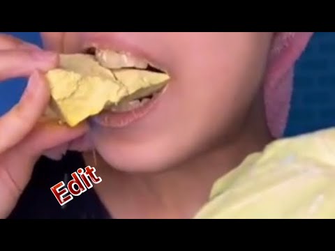 Edit eating yellow chalks video |from VlogDkkikass 😝✨😫🪨🤤💦