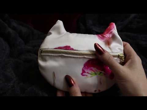 ASMR Floral Kitty Bag of Boho Chic Makeup - Soft Spoken Show and Tell