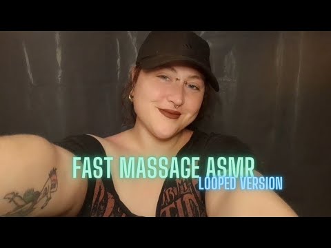 ASMR Fast and Aggressive Massage 💤🖤💤 Neck, Face, Arm and Head Massage ASMR for Sleep-Looped
