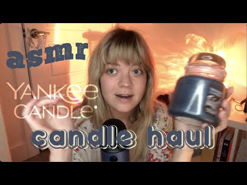 ASMR Yankee Candle haul 🕯🌌  + other fav scents from target, hobby lobby (glass tapping)