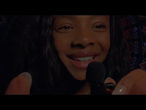 ASMR UP CLOSE WHISPERING unpredictable trigger words (new mic test!!!)