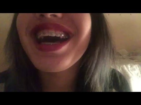 ASMR - Mouth sounds kiss sounds close up whispers unintellligible whipers tapping