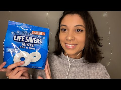 ASMR Life Savers Candy Eating And Whispers (Mouth Sounds)