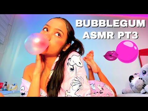 ASMR | SIA BLOWING HUGE BUBBLES & GUM CHEWING PT3👅