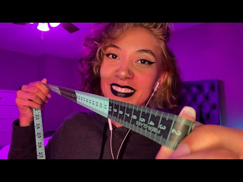 ASMR Measuring Your Face (Visual Triggers & Inaudible Whispers)