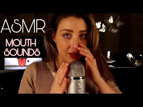 ASMR TINGLY MOUTH SOUNDS👅 WITH HYPNOTIC HAND MOVEMENTS | Different types of sounds