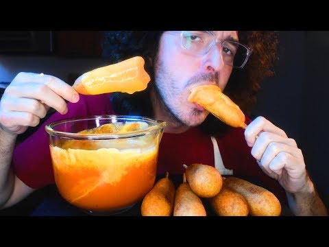 NOMNOM CHEESE SAUCE KOREAN CORN DOGS * ASMR NO TALKING * NOMNOMSAMMIEBOY