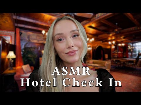 ASMR Whistler Hotel Check In (Soft Spoken & Whispers, Typing, Tracing, Tapping…) // GwenGwiz