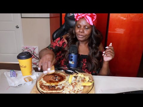 NEVER ADMIT THIS ON THE FIRST DATE | DENNY'S BLUE BERRIES PANCAKES ASMR EATING SOUNDS
