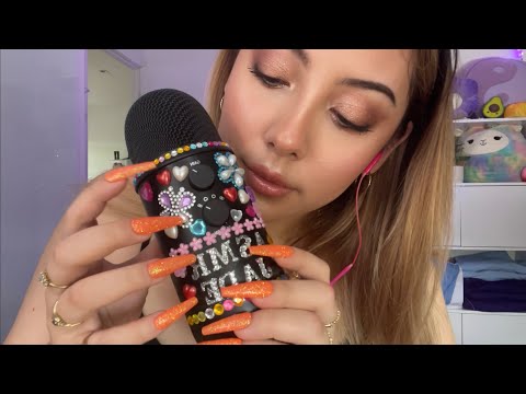 ASMR rhinestone scratching + tapping on the microphone PART 2! 💗 | Whispered