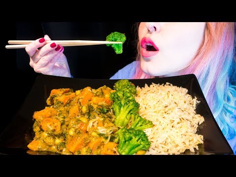 ASMR: Super Creamy Coconut Sweet Potato Curry | Convenience Food ~ Relaxing Eating [No Talking|V]😻