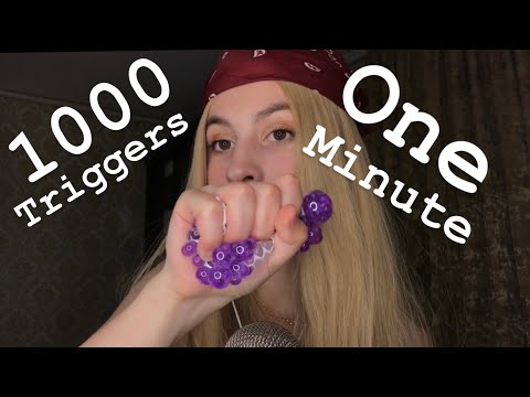 Asmr 1000 triggers in one minute😱
