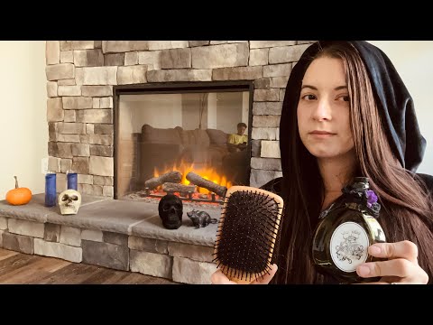 ASMR Witch | Hair, Makeup, & A Love Spell 🪄 (realistic sounds)
