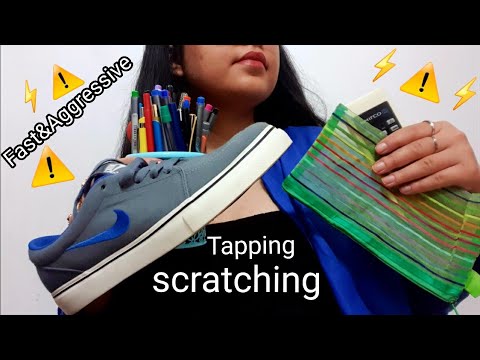 ASMR| Super Fast and Aggressive tapping and scratching ASMR⚡⚠️