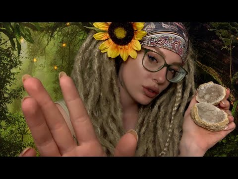 ASMR Hippie “Blue” Does Your ENERGETIC Makeup