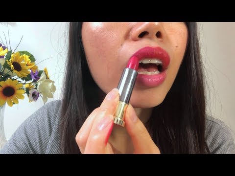 ASMR APPYLING RED LIPSTICKS (+Extras) *Up Close Shots*, Swatches, Light Tapping w. Whispering 💄💋