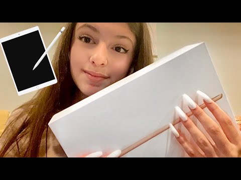 ASMR Lofi iPad Unboxing, Tapping and Scratching Long Nails