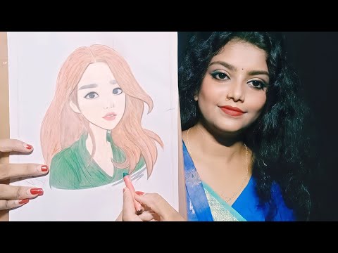 [ASMR] Indian Girl Sketching and Coloring Your Portrait (Whispered Roleplay)