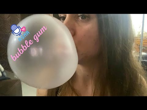 ASMR Bubble Gum | Blowing Popping Mouth Sounds | BIG BUBBLES