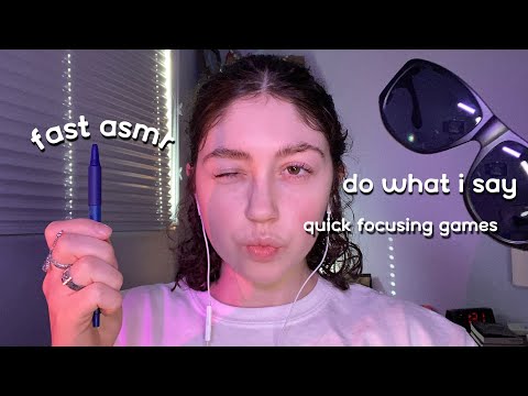 ASMR DO WHAT I SAY and follow my instructions for the ULTIMATE sleep (ADHD quick focusing games)