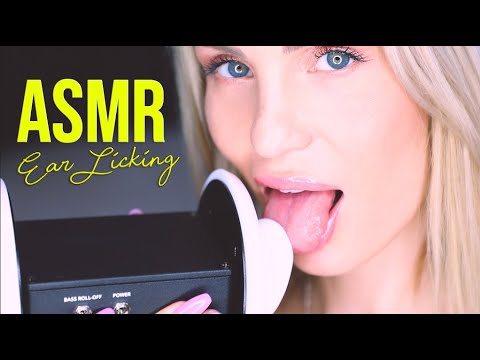 ASMR Ear Licking Close up & Eating with Nibbling Breathing and Kissing Sounds to relax and for sleep