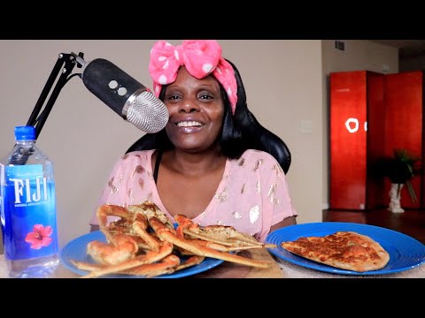 PIZZA CRAB LEGS ASMR EATING SOUNDS