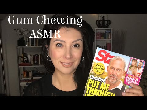 ASMR: Gum Chew and Flip Through~ Celeb Gossip Magazine