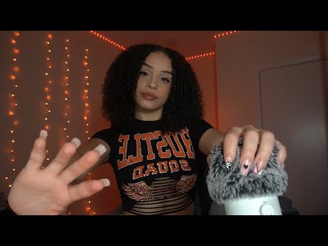 ASMR | Fast & Aggressive Fabric Scratching (Head to Toe) w/ Hand Sounds, Mouth Sounds & Rambles✨