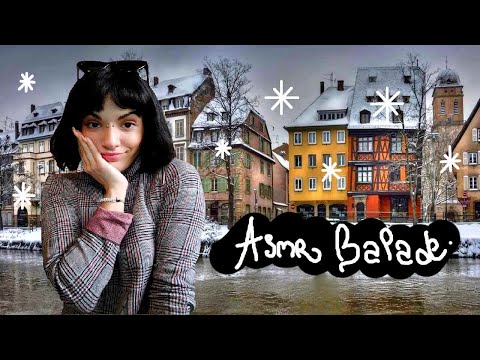 ASMR français, VLOG balade autour de la cathédrale de Strasbourg et fun facts sous la neige 🥨❄️