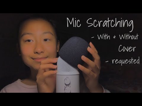 [ASMR] Brain Massage | Mic Scratching (With & Without Cover) - Requested