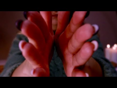 ASMR Slow Hand Movements No Talking for Sleep | Relaxing Face Touching | Layered Sounds