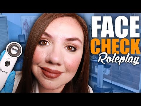 ASMR Up Close Face Exam Roleplay / Face Massage, Tracing and Personal Attention