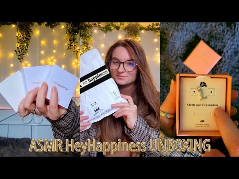 ASMR Tingly Hey Happiness Unboxing!! 🎁 (whispered voiceover + lofi triggers)
