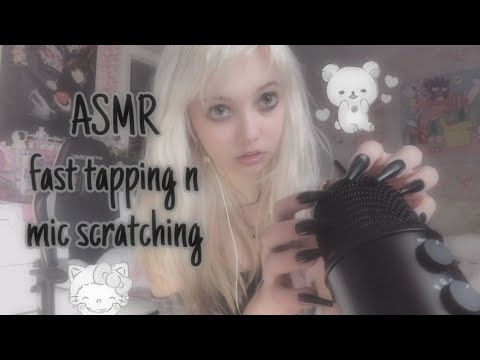 ASMR fast tapping, mic scratching and rambling! 🎙️