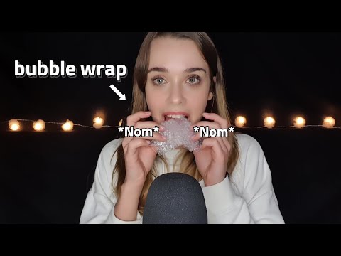 [ASMR] I Finally Found It... THE MOST Satisfying Sound!! Chewing And Popping Bubble Wrap