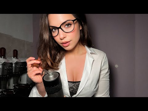 ASMR Flirty Barista Gives You a Latte and Personal Attention Roleplay