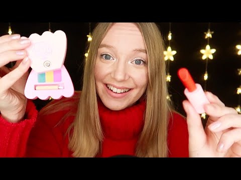 ASMR Doing Your Makeup with Wooden Cosmetics (Whispered)