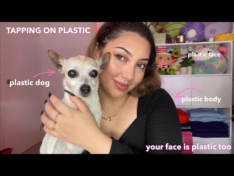 ASMR tapping on my plastic dog, my plastic face, your plastic face, and my plastic body 🖤