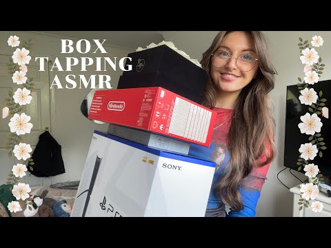 ASMR Box tapping🥀 (finger tip tapping, shoe tapping, rambles)
