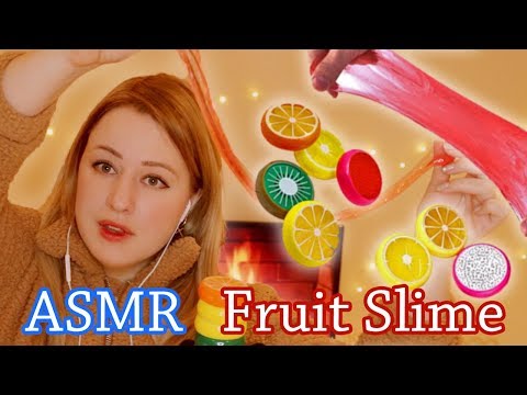 ASMR | 🍒🍑🍋 Fruit putty slime! 🍉 🍇 🍓