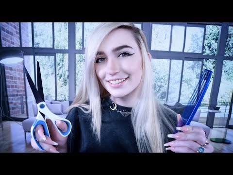 ASMR | Relaxing Realistic Hair Cut | Soft-Spoken/Whispering | Personal Attention 💇🏼‍♀️