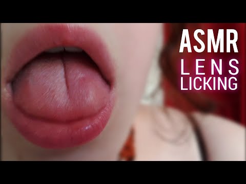 ASMR Lens Licking (mouth sounds) ♡
