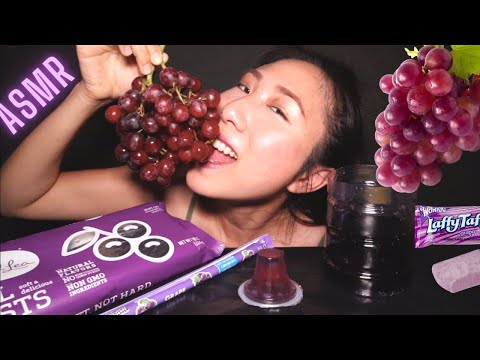 NOT only PURPLE GRAPES #ASMR 🍇 Candy Eating Sounds