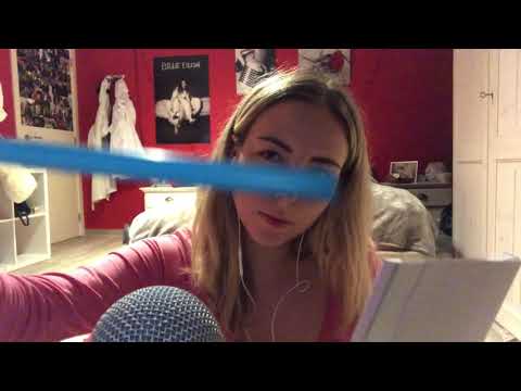 ASMR Redrawing your face + inaudible Whispering