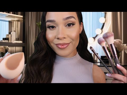 ASMR Doing Your Makeup 🤎 Personal Attention Roleplay For Sleep Relaxing Makeover W/ Layered Sounds